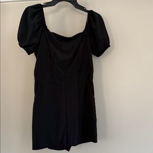 NEW Lily Rose Black Puff Sleeve Romper